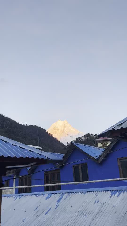 First light on Manaslu